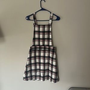 Plaid Overall Dress 🖤